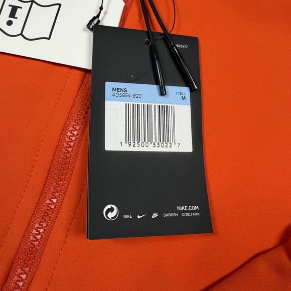 Nike Clemson Tigers Sideline Therma Full Zip Bomber Jacket Mens Medium Orange - Picture 5 of 7